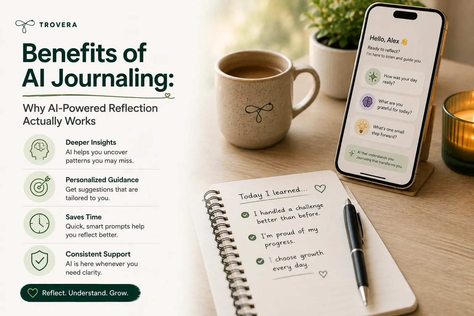 Benefits of AI Journaling: Why AI-Powered Reflection Actually Works in 2026 — Trovera voice journaling