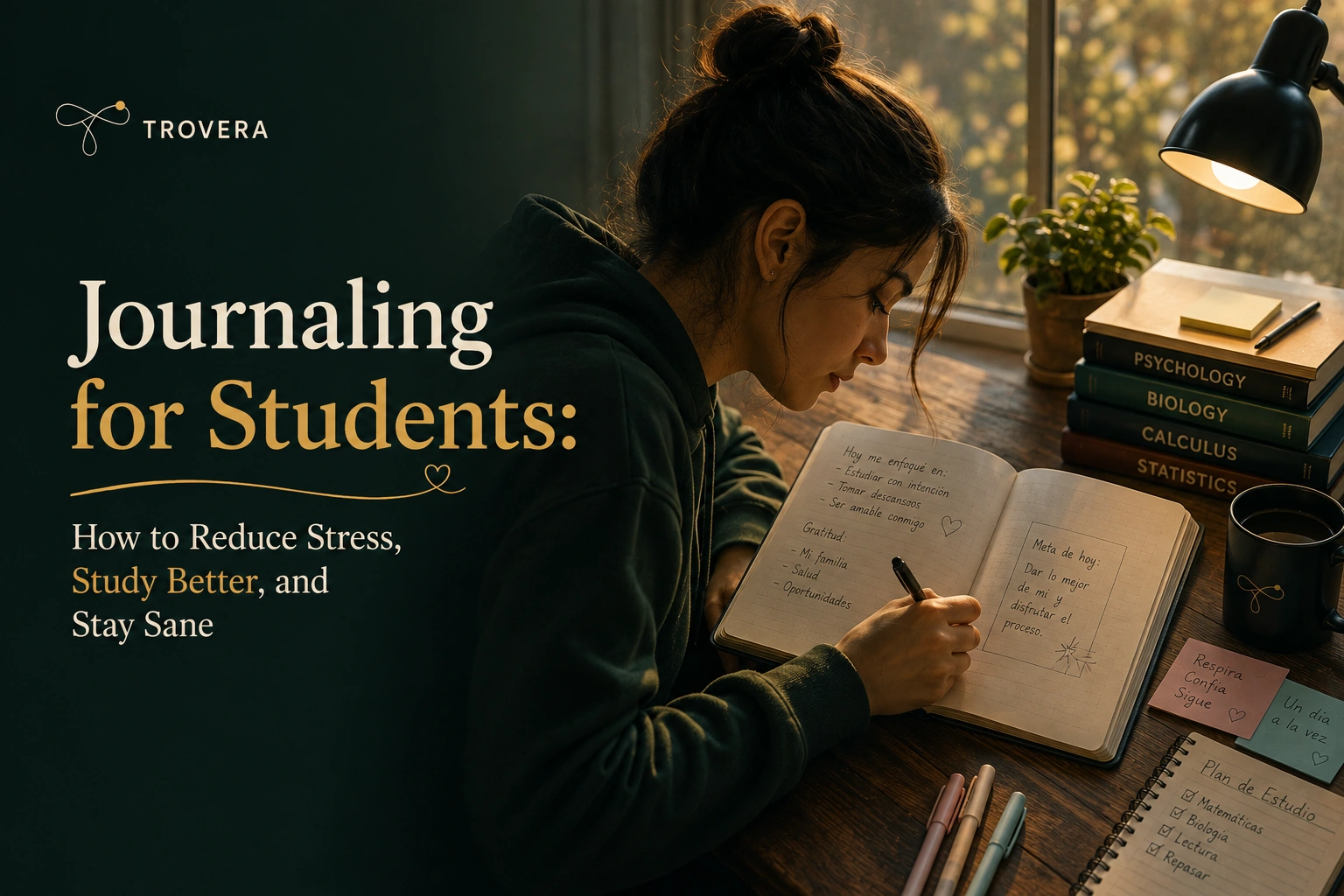 Journaling for Students: How to Reduce Stress, Study Better, and Stay Sane in 2026 — Trovera voice journaling