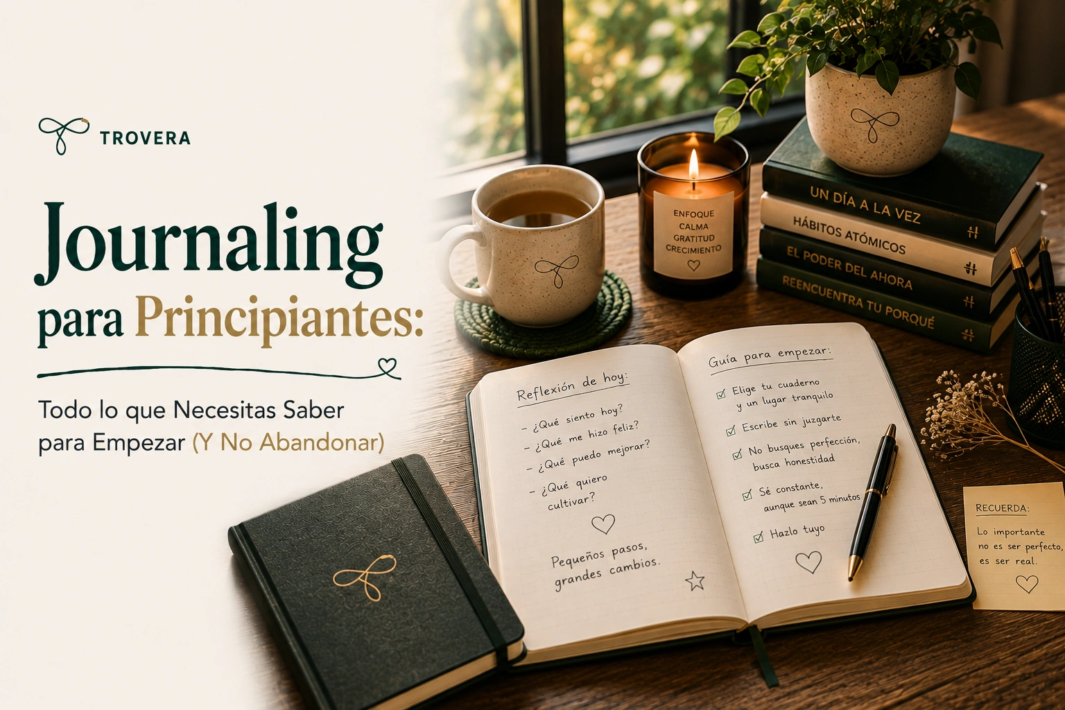 Journaling para Principiantes: Todo lo que Necesitas Saber para Empezar (Y No Abandonar) en 2026 — Trovera voice journaling
