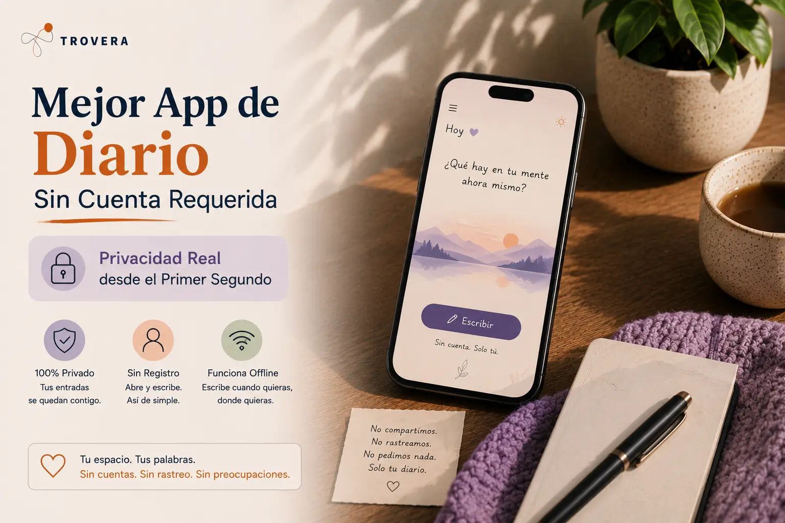 Mejor App de Diario Sin Cuenta Requerida en 2026