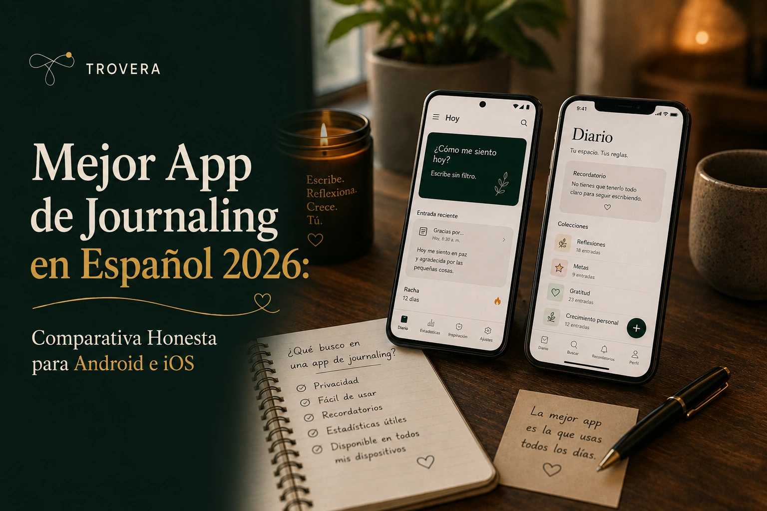 Mejor App de Journaling en Español 2026: Comparativa Honesta para Android e iOS