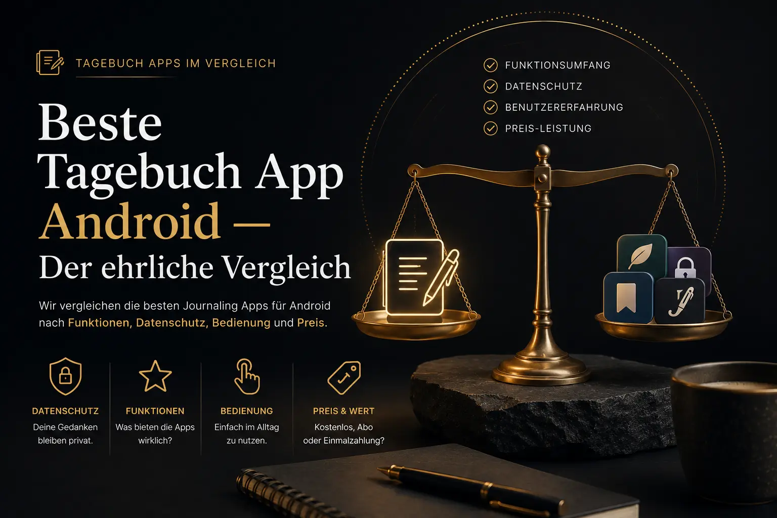 Beste Tagebuch App Android — Der ehrliche Vergleich (2026) — Trovera voice journaling