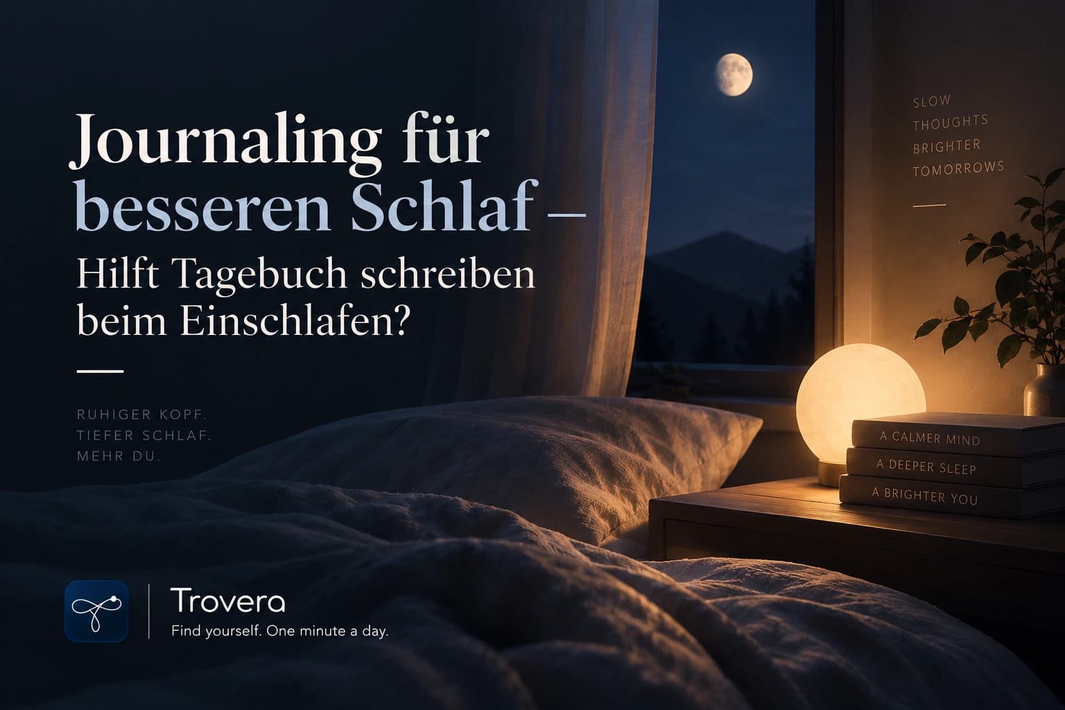 Journaling für besseren Schlaf — Hilft Tagebuch schreiben beim Einschlafen? (2026) — Trovera voice journaling
