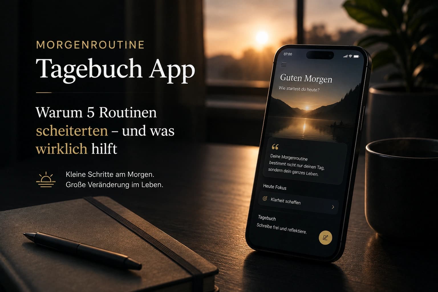 Morgenroutine Tagebuch App 2026: Warum 5 Routinen scheiterten – und was wirklich hilft — Trovera voice journaling