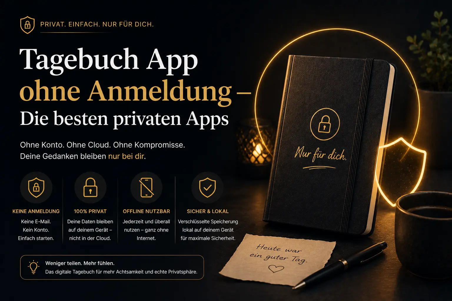 Tagebuch App ohne Anmeldung — Die besten privaten Apps 2026 — Trovera voice journaling