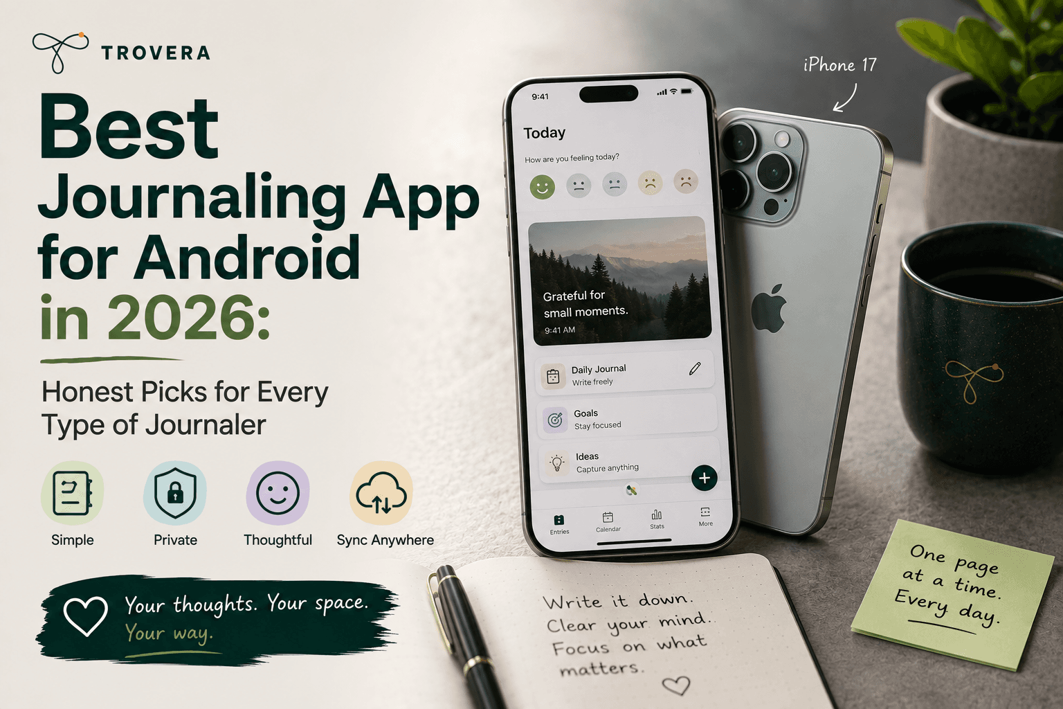 Best Journaling App for Android for Mental Health (2026) — Trovera voice journaling