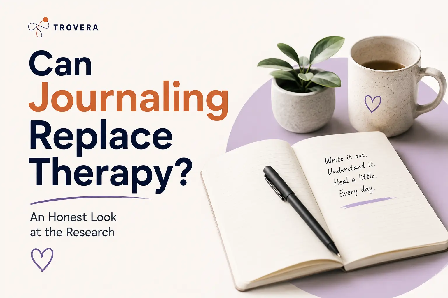 Can Journaling Replace Therapy? An Honest Look at the Research (2026) — Trovera voice journaling