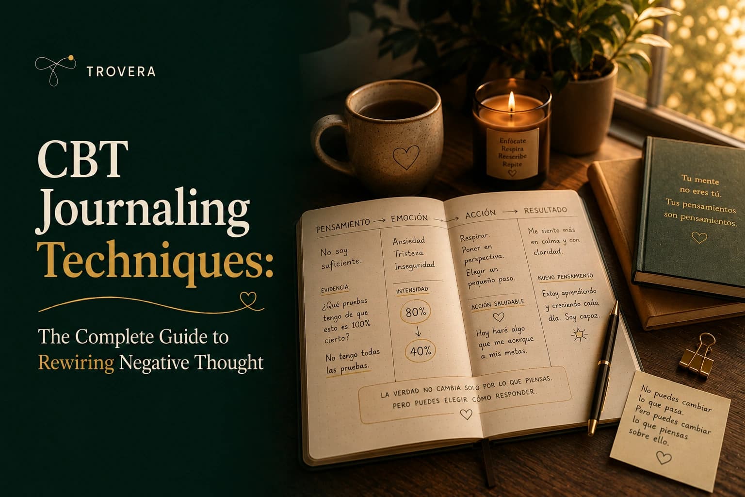 CBT Journaling Techniques: The Complete Guide to Rewiring Negative Thoughts in 2026 — Trovera voice journaling