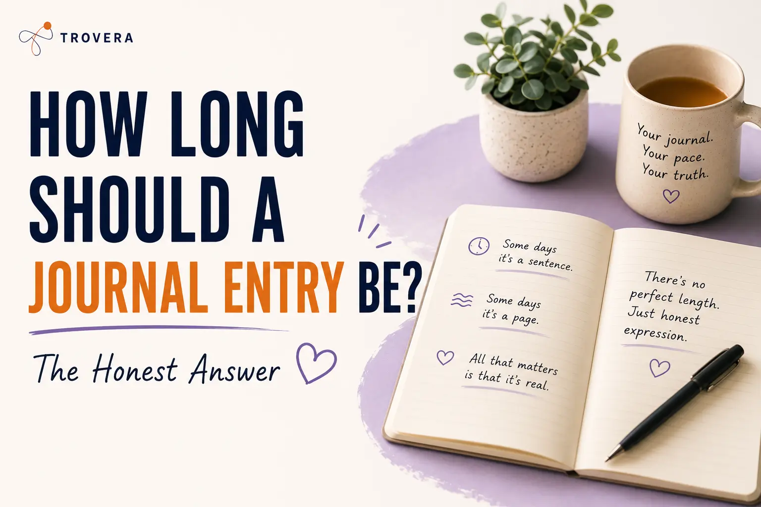 How Long Should a Journal Entry Be? The Honest Answer (2026) — Trovera voice journaling