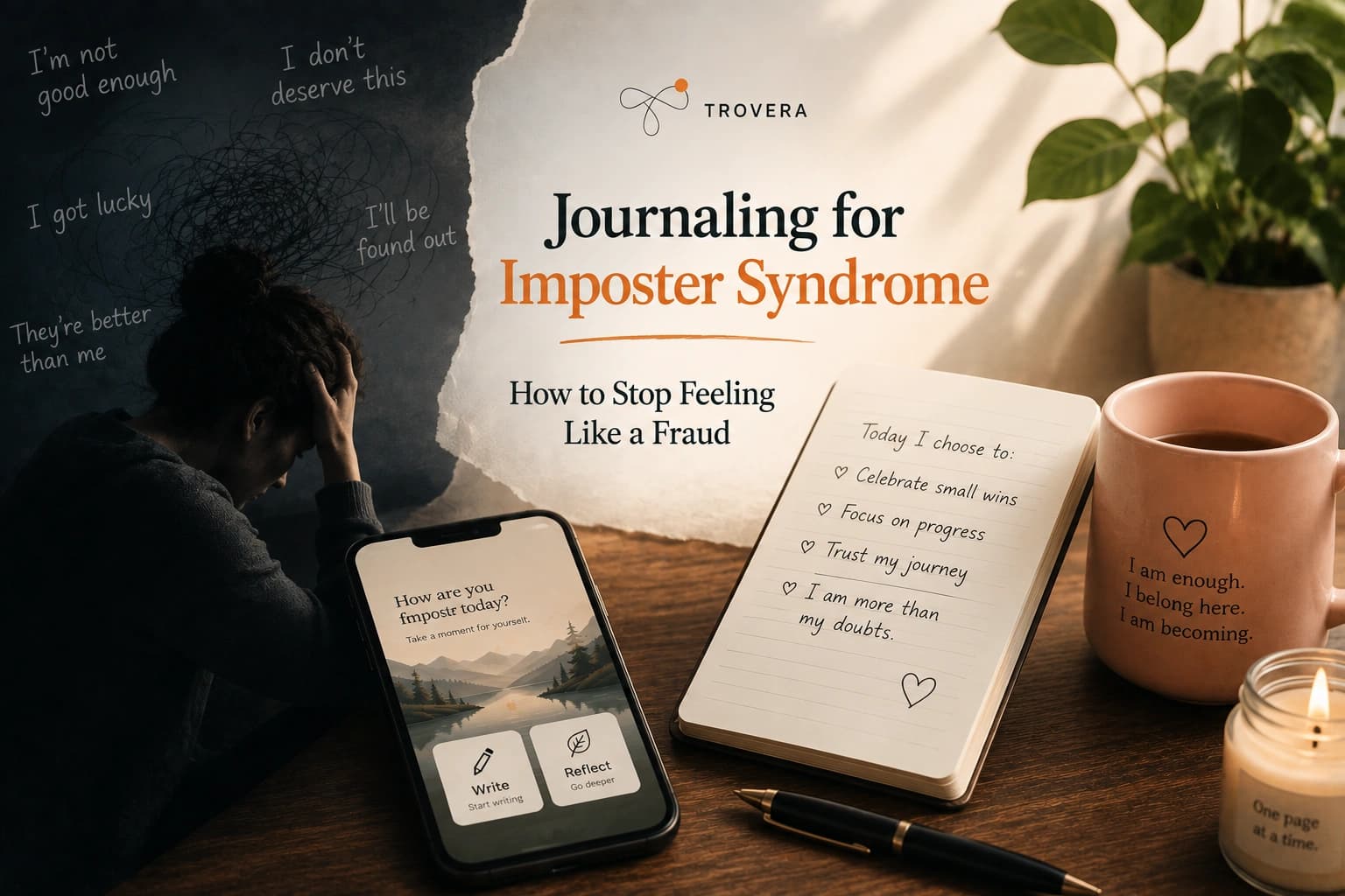 Journaling for Imposter Syndrome — How to Stop Feeling Like a Fraud (2026) — Trovera voice journaling