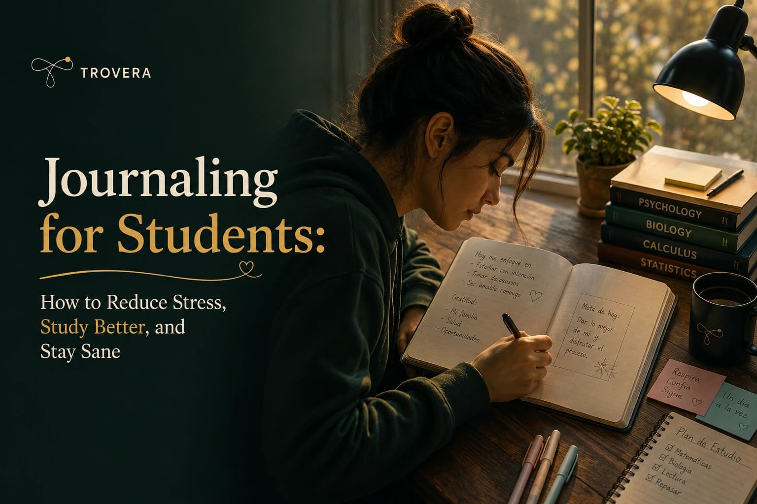 Journaling for Students: How to Reduce Stress, Study Better, and Stay Sane in 2026 — Trovera voice journaling