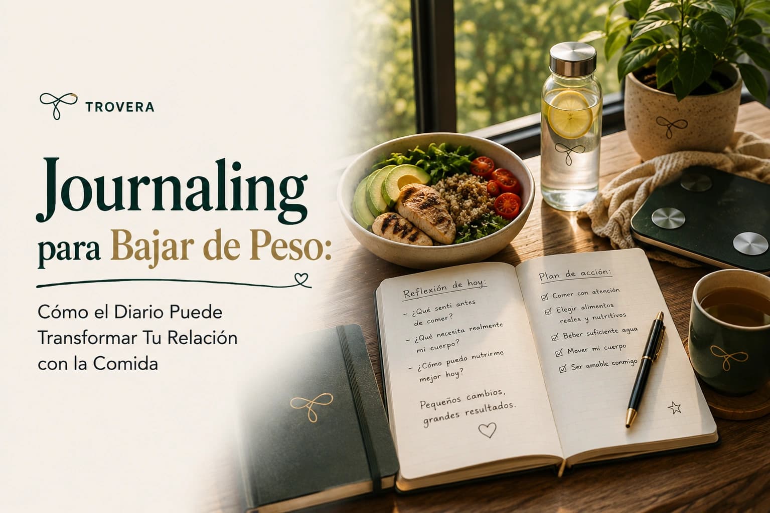 Journaling para Bajar de Peso: Cómo el Diario Puede Transformar Tu Relación con la Comida (2026) — Trovera voice journaling