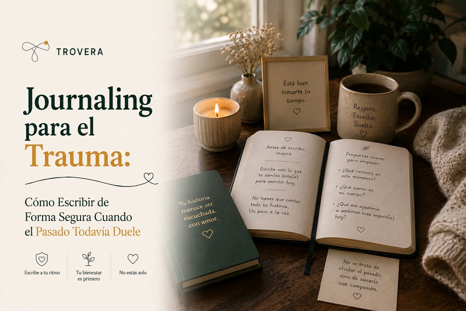 Journaling para el Trauma: Cómo Escribir de Forma Segura Cuando el Pasado Todavía Duele (2026) — Trovera voice journaling