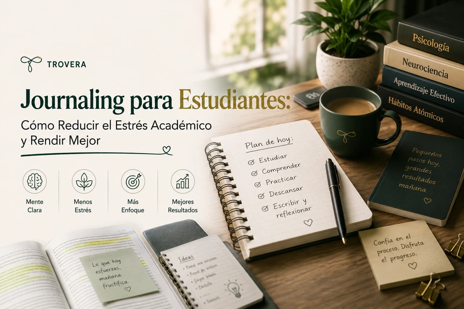 Journaling para Estudiantes: Cómo Reducir el Estrés Académico y Rendir Mejor (Según la Ciencia) — Trovera voice journaling