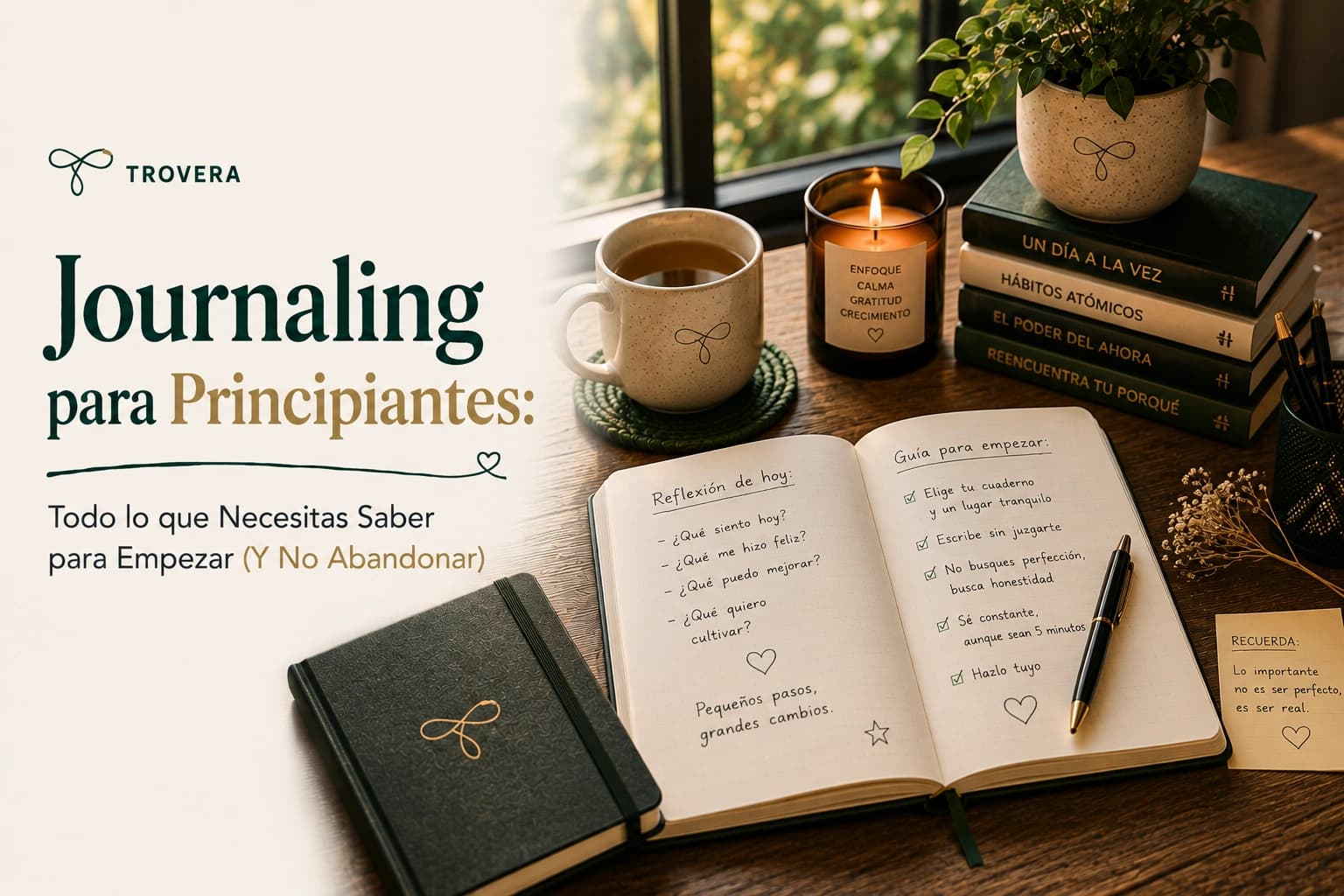 Journaling para Principiantes: Todo lo que Necesitas Saber para Empezar (Y No Abandonar) en 2026 — Trovera voice journaling