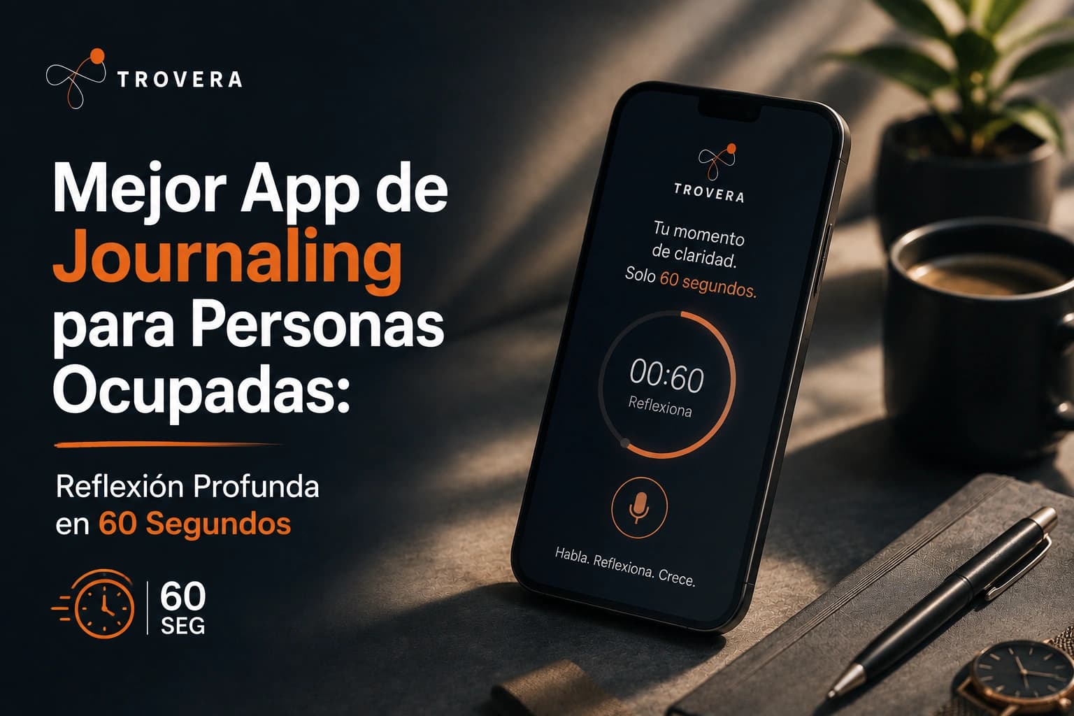 Mejor App de Journaling para Personas Ocupadas (2026) — Trovera voice journaling