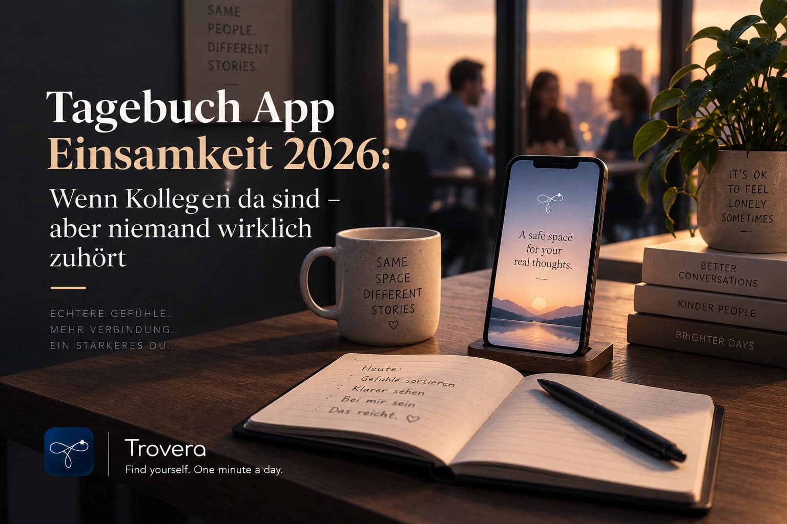 Tagebuch App Einsamkeit 2026: Wenn Kollegen da sind – aber niemand wirklich zuhört — Trovera voice journaling