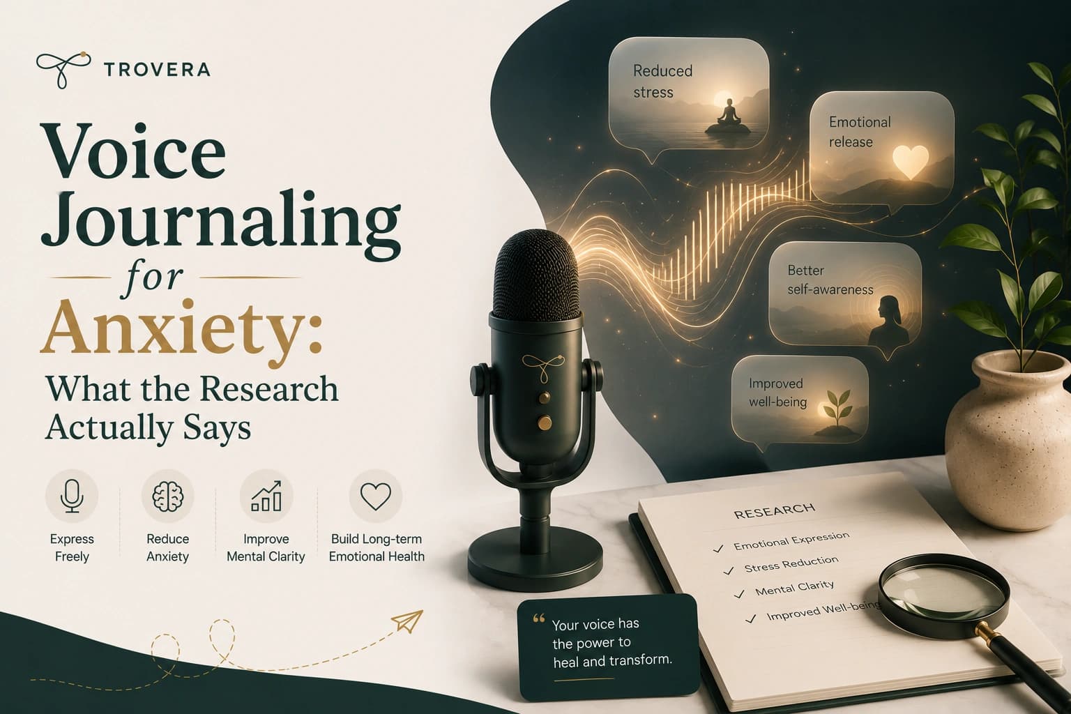 Voice Journaling for Anxiety: What the Research Actually Says — Trovera voice journaling