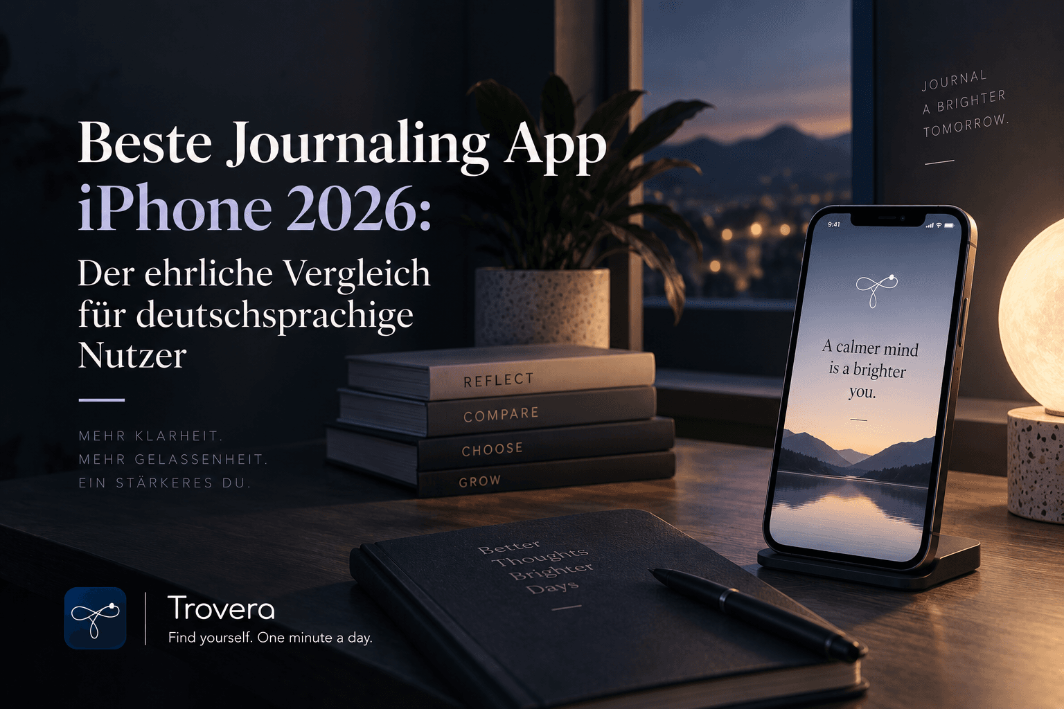 Beste Journaling App iPhone 2026: Der ehrliche Vergleich für deutschsprachige Nutzer — Trovera voice journaling