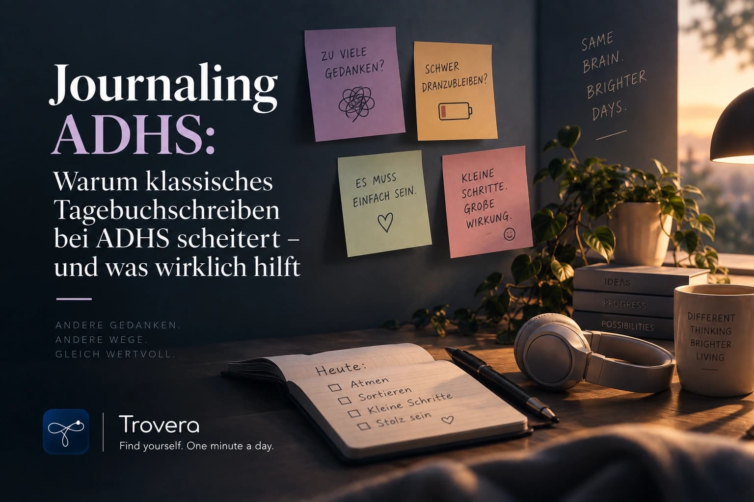 Journaling ADHS 2026: Warum klassisches Tagebuchschreiben bei ADHS scheitert – und was wirklich hilft — Trovera voice journaling