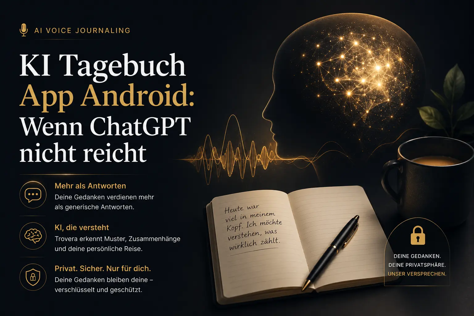 Tagebuch App mit KI — Die beste KI-Journaling App 2026 im Vergleich — Trovera voice journaling