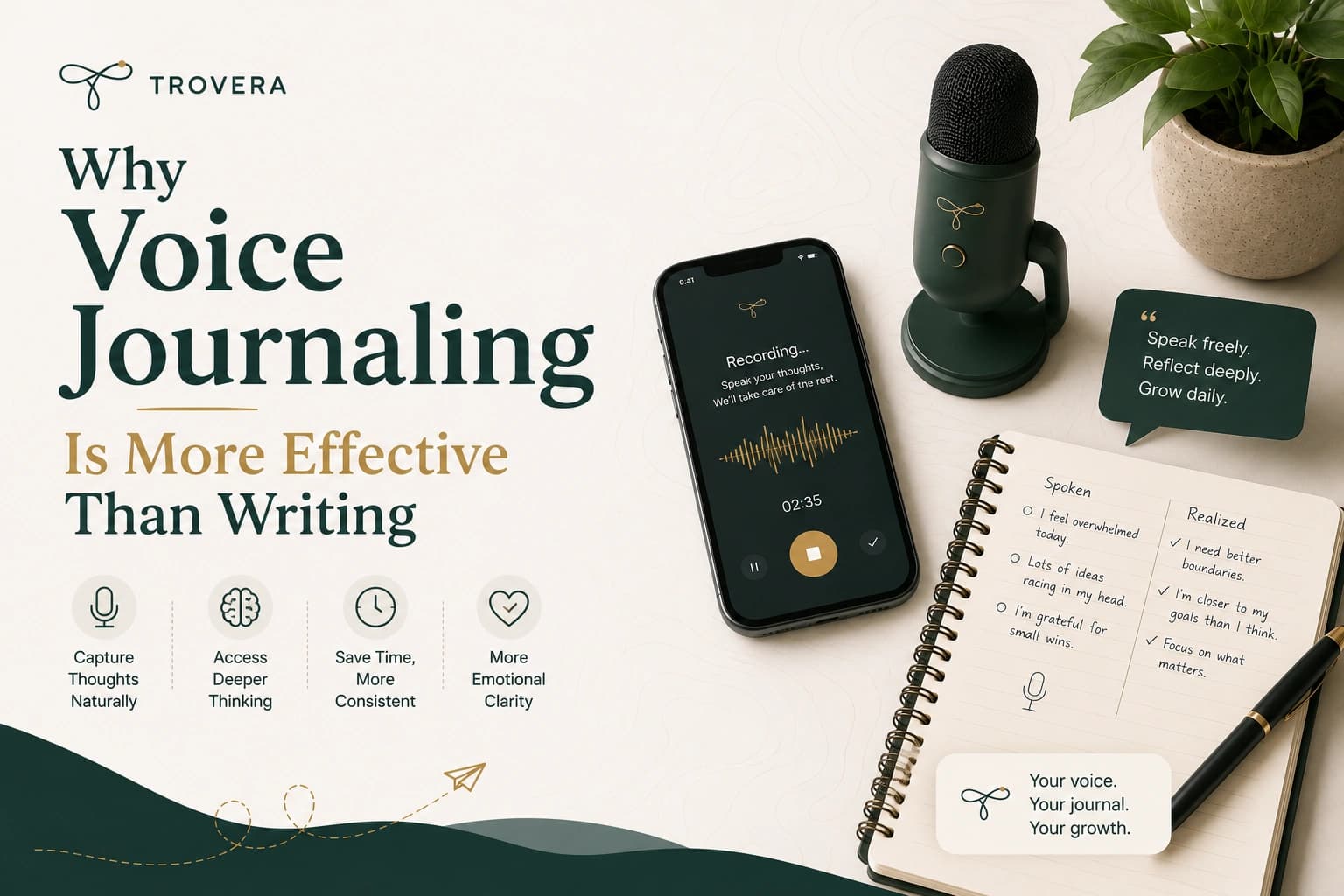 Why Voice Journaling Is More Effective Than Writing — Trovera voice journaling